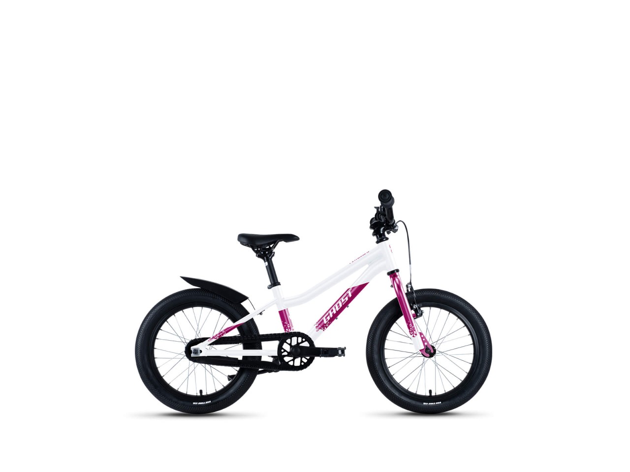 Powerkid 16 AL pearl white/candy magenta- glossy